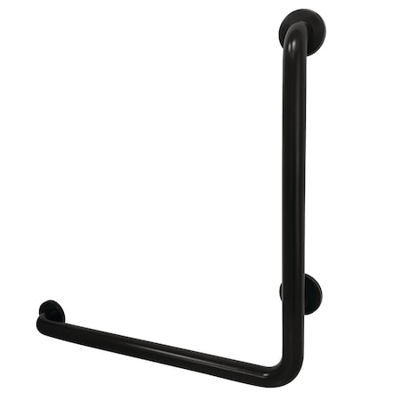 Made To Match L-Shaped Grab Bar, 27-1/16" L, 304 Stainless Steel, Matte Black GBL1224CSL0